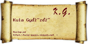 Kula Győző névjegykártya